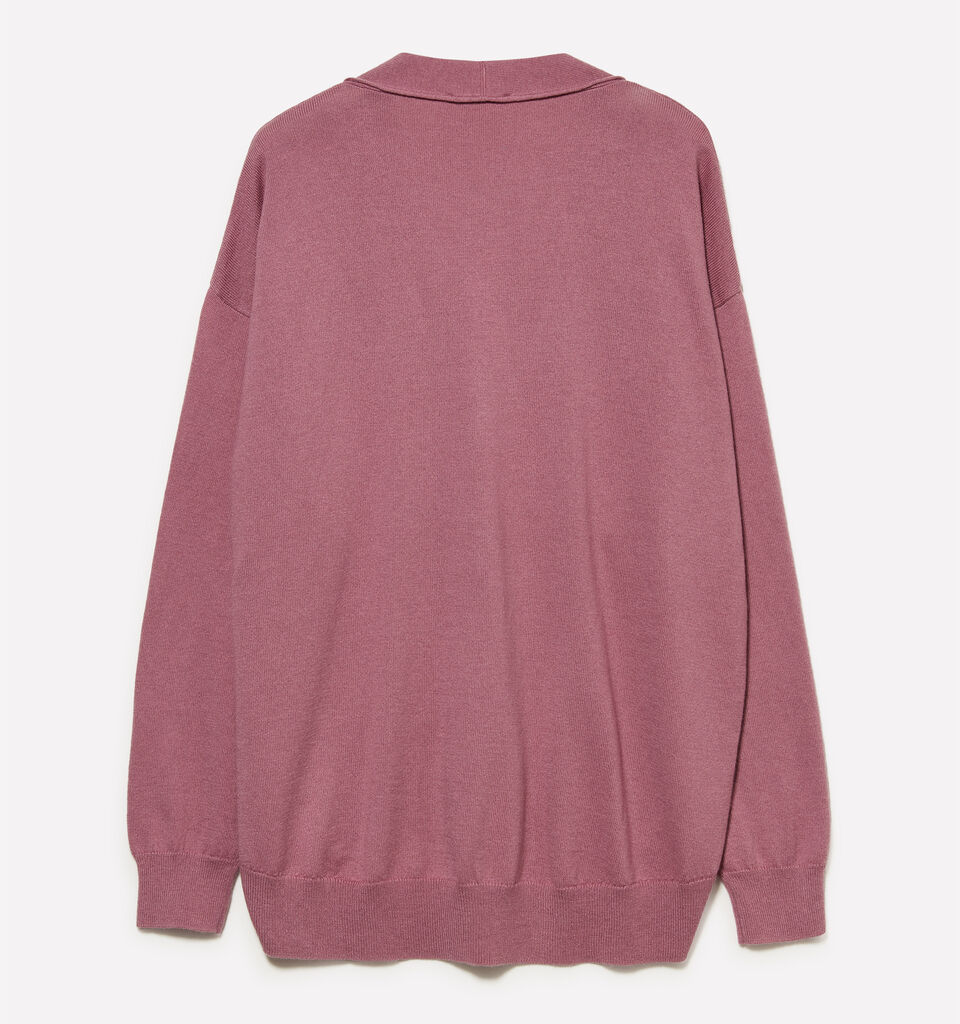 Purple oversize fit cardigan - women's cardigans - Blush | Sisley image number 2